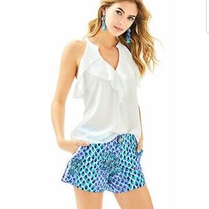 NWT Lilly Pulitzer Tita Silk top in Resort White
